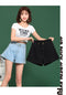 IMG 118 of Denim Shorts Women Summer Korean Loose Black High Waist Burr Fringe Shorts