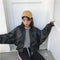 IMG 111 of Japanese Short Jacket Women Harajuku bfStudent Korean Bike Loose Batwing Sleeve Outerwear