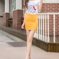 Img 3 - Candy Colors Sexy Hip Flattering Stretchable High Waist Plus Size Street Style Pencil Skirt