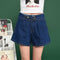 Img 3 - Denim Shorts Women Summer Korean Loose Black High Waist Burr Fringe