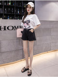IMG 121 of Denim Shorts Women High Waist Summer Korean Loose chicSlim Look Popular Hot Pants insOutdoor Shorts