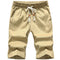Img 10 - Summer Cotton Plus Size Casual Shorts Men Bermuda Solid Colored Pants Beach Elastic Shorts