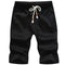 Img 9 - Summer Cotton Plus Size Casual Shorts Men Bermuda Solid Colored Pants Beach Elastic Shorts