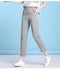 IMG 111 of Casual Cropped Pants Women Summer Korean Cotton Blend Ankle-Length Loose Slim Look Plus Size Pants