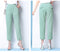 IMG 114 of Casual Cropped Pants Women Summer Korean Cotton Blend Ankle-Length Loose Slim Look Plus Size Pants