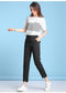 IMG 115 of Casual Cropped Pants Women Summer Korean Cotton Blend Ankle-Length Loose Slim Look Plus Size Pants