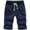 Img 5 - Summer Cotton Plus Size Casual Shorts Men Bermuda Solid Colored Pants Beach Elastic Shorts