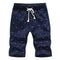 Img 1 - Summer Cotton Plus Size Casual Shorts Men Bermuda Solid Colored Pants Beach Elastic Shorts