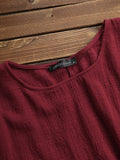 Img 8 - Plus Size Blouse Vintage Solid Colored Niche Pocket Shirt Blouse
