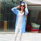 IMG 108 of Korean Pocket Loose Thin Long Sleeved See Through Mid-Length Sweater Cardigan Women Outerwear