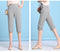 IMG 118 of Casual Cropped Pants Women Summer Korean Cotton Blend Ankle-Length Loose Slim Look Plus Size Pants