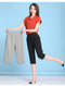 IMG 119 of Casual Cropped Pants Women Summer Korean Cotton Blend Ankle-Length Loose Slim Look Plus Size Pants