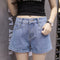 Img 1 - Denim Shorts Women Summer High Waist Loose Folded Hot Pants Korean A-Line Student Wide-legged