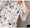 Img 4 - Maternity Summer Korean Mid-Length Bow Pregnant Woman Dress Loose Short Sleeve Tops Dress