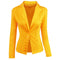 Europe Long Sleeved Women Casual Slim Look Solid Colored Blazer Outerwear