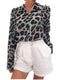 Img 5 - Hot Selling Europe Popular Casual Leopard Stripes Long Sleeved Chiffon Women Shirt Blouse