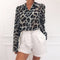 Img 8 - Hot Selling Europe Popular Casual Leopard Stripes Long Sleeved Chiffon Women Shirt Blouse