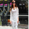 Korean Pocket Loose Thin Long Sleeved See Through Mid-Length Sweater Cardigan Women Outerwear