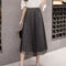Img 3 - Pleated Mesh Skirt Women Mid-Length Elegant Slim Look A-Line Fairy Dress Skirt