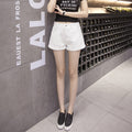 Img 6 - Denim Shorts Women Summer High Waist Loose Folded Hot Pants Korean A-Line Student Wide-legged