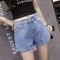 Img 2 - Denim Shorts Women Summer High Waist Loose Folded Hot Pants Korean A-Line Student Wide-legged