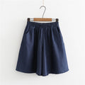 IMG 104 of Summer Bermuda Shorts Denim Solid Colored Loose Casual All-Matching Wide Leg Pants Ultra-Thin Breathable Shorts