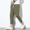 Men Casual Pants Teens Summer Harem Slim-Fit Loose Japanese Ankle-Length Pants