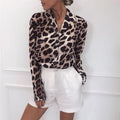 Img 7 - Hot Selling Europe Popular Casual Leopard Stripes Long Sleeved Chiffon Women Shirt Blouse