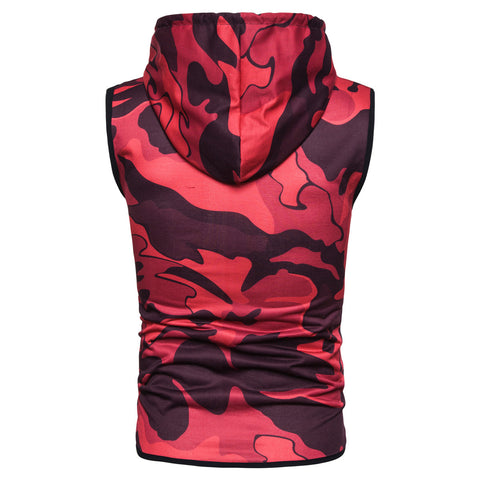 Img 5 - Summer Trendy Camo Prints Printed Men Hooded Sleeveless Tank Top Vest MJ