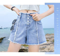 IMG 115 of Popular Denim Shorts Women Hot Pants Burr Slim Look Loose Summer Korean Shorts