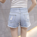 IMG 121 of Women Ripped Denim Shorts Summer Hot Pants Korean Thin Selling Shorts