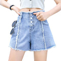 Img 6 - Popular Denim Shorts Women Hot Pants Burr Slim Look Loose Summer Korean