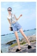 IMG 118 of Popular Denim Shorts Women Hot Pants Burr Slim Look Loose Summer Korean Shorts