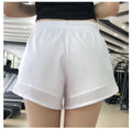 Img 5 - Yoga Women Summer Black White Mesh Double Layer Anti-Exposed False Two-Piece Sporty Quick-Drying Fitness Running Shorts