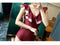 IMG 110 of Swimsuit Spa Ruffle Collar One-Piece Flattering V-Neck Slim Look Korea Bare Back Swimwear