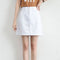 Img 7 - Korean Vintage High Waist Slim Look Hip Flattering A-Line Denim Short Korea BF College Solid Colored Skirt