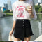 IMG 116 of High Waist Denim Pants Women Korean Teenage Girl Pants Popular Niche A-Line Culottes Shorts