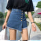 IMG 105 of High Waist Denim Pants Women Korean Teenage Girl Pants Popular Niche A-Line Culottes Shorts