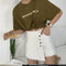 IMG 114 of High Waist Denim Pants Women Korean Teenage Girl Pants Popular Niche A-Line Culottes Shorts