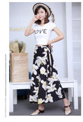 Img 19 - Lace Women Summer High Waist Slim Look Beach Chiffon Floral Skirt Beachwear
