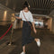 Img 3 - Celebrity High Waist Poker Dot Women Mid-Length Korean Slim-Look A-Line Skirt