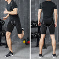 Img 4 - Gym Men Fitted Pants Jogging Sporty Training Mid-Length Stretchable Quick-Drying Breathable Fitness Shorts