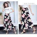 Img 18 - Lace Women Summer High Waist Slim Look Beach Chiffon Floral Skirt Beachwear