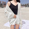 Img 4 - Korean Loose Summer All-Matching Slim-Look Sunscreen Short Long Sleeved Knitted Shawl Cardigan