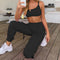 Europe Women Sexy Slim Look Yoga Sporty Strap Tank Top Casual Pants Sets Two-Piece Activewear