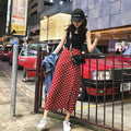 Img 7 - Celebrity High Waist Poker Dot Women Mid-Length Korean Slim-Look A-Line Skirt