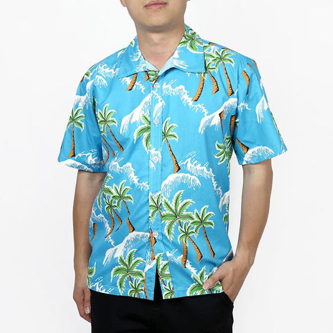 Beach Shirt Hawaii Mid-Length Seaside Holiday Travel Loose Plus Size Short Sleeve Outerwear