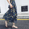 Img 27 - Lace Women Summer High Waist Slim Look Beach Chiffon Floral Skirt Beachwear