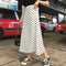 Img 6 - Celebrity High Waist Poker Dot Women Mid-Length Korean Slim-Look A-Line Skirt
