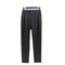 Img 5 - Suit Pants Women Casual Loose High Waist Straight Carrot Drape Black Chiffon